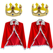 万圣节披风儿童成人国王王子造型装扮表演服圣诞披风红色斗篷披肩