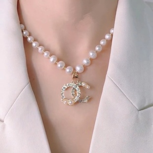 法式轻奢小众小香风，大珍珠项链女2022年网红配饰，设计感颈链