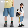 nornor2024年夏季男童牛仔，撞色5分裤儿童，短裤夏装休闲百搭