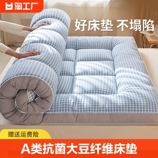 大豆纤维床垫软垫家用褥子加厚单人，学生宿舍折叠床褥垫子冬季超软