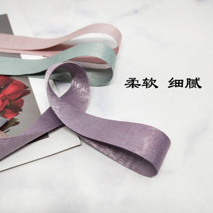 韩版2.5cm哑光花纹缎带，中高档鲜花丝带，手工发饰diy蝴蝶结材料