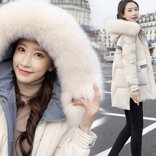 中长款羽绒棉服女冬ins潮2021年韩版长袖，常规通勤加厚棉袄