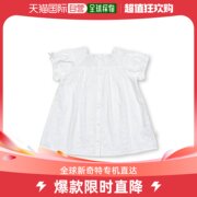 日本直邮SLAP SLIP 儿童款蕾丝格纹前开双色半袖长款衬衫 夏季清