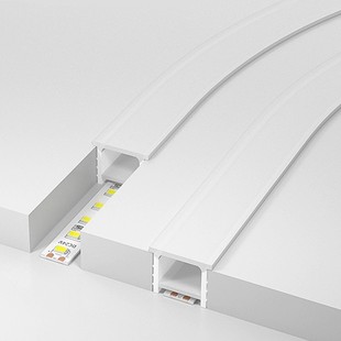 led免穿硅胶软灯带盖板灯罩嵌入式柔性弯曲圆弧线形灯条造型卡槽