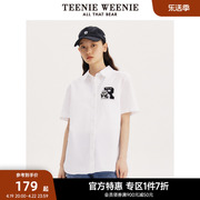 TeenieWeenie小熊奥莱&sanrio联名酷洛米短袖衬衫时尚上衣学院风