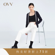 ovv2023春夏女装桑蚕丝，长绒棉质混纺，针织开衫外套