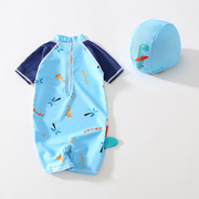 宝宝泳衣连体1-3岁男童平角，可爱恐龙游泳衣，4儿童泳装6速干5防晒