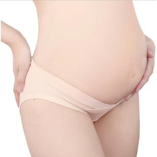 孕妇内裤莫代尔怀孕期短裤低腰，托腹无痕产妇裆，纯棉不抗菌内衣透气