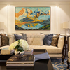 聚宝盆抽象风景油画手绘客厅装饰画玄关卧室现代简约美式挂画壁画