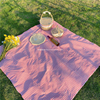 红色格子野餐布桌布地摊，布棉麻材质，ins风野餐拍照茶几布野餐垫