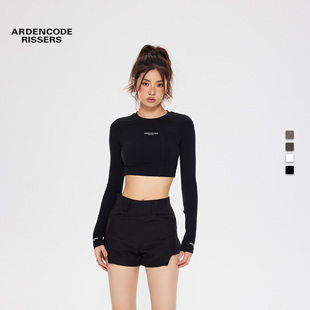 ARDENCODE R丨 女款圆领长袖紧身T恤瑜伽服短袖百搭长袖白色上衣