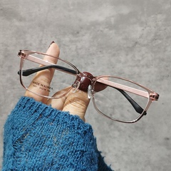 韩国超轻大脸女款TR90透明眼镜框