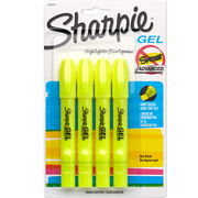 sharpie锐意果冻荧光笔划重点，做标记彩色，凝胶蜡笔柠檬黄色1780474