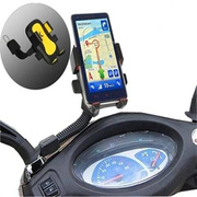电动车摩托车后视镜手机支架导航仪支架防震刹车把手机固定架单车