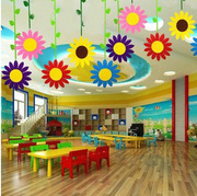 幼儿园吊饰空中装饰教室，走廊环境布置挂饰双面太阳花挂件