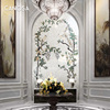 卡诺莎天然贝壳雕花，玄关背景欧式花藤客厅入户马赛克拼图装饰