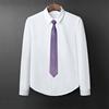 商务正装紫色领带男士结婚新郎 商务职业装团体8cm拉链式易拉得潮