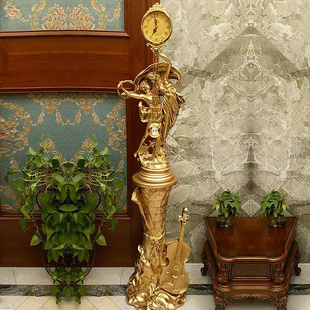 欧式落地钟客厅轻奢立式钟表复古摆件，家用大座钟别墅装饰创意摆钟