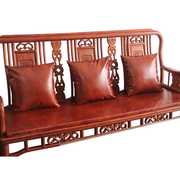 高档牛皮定制红木家具沙发，欧式真皮坐垫，防滑中式加厚高密海绵椅垫