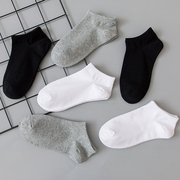 袜子女短袜纯色浅口袜黑白，灰色四季防臭棉袜夏季薄款韩版日系船袜