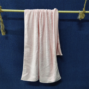 外贸粉色浴巾纯棉男女通用柔软吸水家用加大全棉大毛巾70*140cm