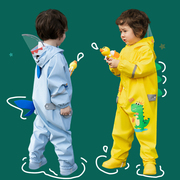 儿童雨衣男童男孩2023幼儿园连体套装全身防水3岁雨靴防水服