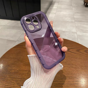 暗紫色适用于苹果14pro手机壳iphone14透明13保护套12软硅胶15promax全包防摔11男女款13pro简约高级感ip