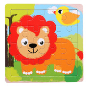 片动物拼图拼版木质玩具16卡通益智科教，宝宝早教木制儿童创意