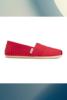 tomsalpargatas红色女式麻底帆布鞋，轻质低帮时尚休闲鞋单鞋