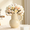 创意法式珍珠提手花瓶奶壶花器客厅桌面插花仿真花摆件家居装饰品