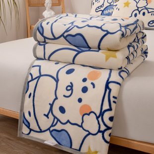 牛奶绒毛毯办公室午睡空调沙发，盖毯薄被珊瑚法兰绒床单夏季小毯子