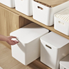 加厚收纳盒杂物收纳筐，厨房柜子塑料整理箱长方形，白色储物筐书桌框