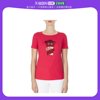 香港直邮EMPORIO ARMANI 女士红色棉质亮片小熊印花圆领短袖T恤 3