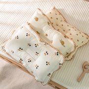 新生婴儿枕头0-6个月定型枕头秋冬纱布透气吸汗宝宝专用矫正头型