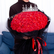 99朵玫瑰花束仿真香皂花，情人节送女朋友老婆，求婚表白生日礼物花束