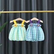 0-1-2-3岁3女宝宝夏装裙子女童吊带裙夏季衣服婴儿6个月12儿童裙9