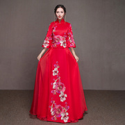 NinaDing秀禾服2022结婚敬酒服新娘礼服红色中式嫁衣秀和服女