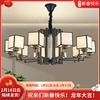 新中式网红吊灯网红客厅灯创意方罩餐厅卧室吊灯广东中山灯具
