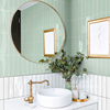 北欧莫兰迪色瓷砖绿色线条浴室300X600格子砖卫生间墙砖厨房瓷砖