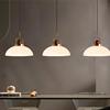 北欧餐厅吊灯单头简约创意吧台，咖啡厅商业工装奶白玻璃圆球吊灯