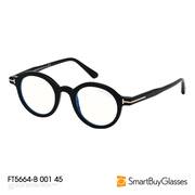 tomford汤姆福特眼镜框，男女自带蓝光镜片，时尚黑框框架镜ft5664-b