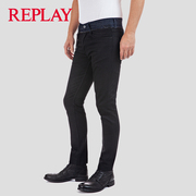 replay牛仔裤男士休闲裤，小脚铅笔裤，黑色willbi窄脚版