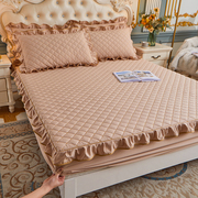 加厚加棉床笠单件p全包三件式床组防滑弹簧垫套床套保护套床