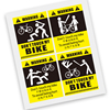 不要动我的单车贴纸公路山地车，自行车车架个性警示装饰童车贴纸