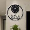 龙猫挂钟客厅时尚创意餐厅，挂墙钟表现代简约艺术，装饰挂表家用时钟