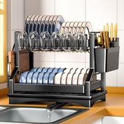 厨房置物架碗碟收纳架沥水架家用多功能放碗架收纳盒碗柜筷子具