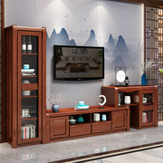 定制简约视听柜新中式，大中小户型客厅，伸缩实木电视柜组合酒店