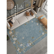 现代风中式地毯客厅2023高端茶室地垫防水可擦卧室垫子好打理