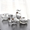 欧式简约迷你透明玻璃艺术小花瓶壁橱装饰摆件精油瓶水培居家桌面