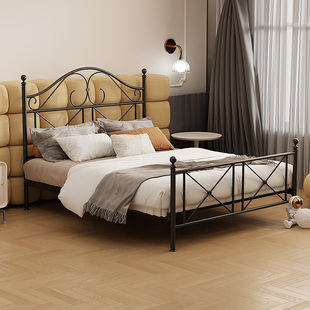 老匠铁架床简约现代铁床双人床成人，1.8米欧式铁艺，床1.5米单人t58